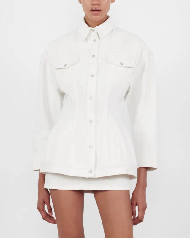 Denim Contour Jacket made by WARDROBE.NYC