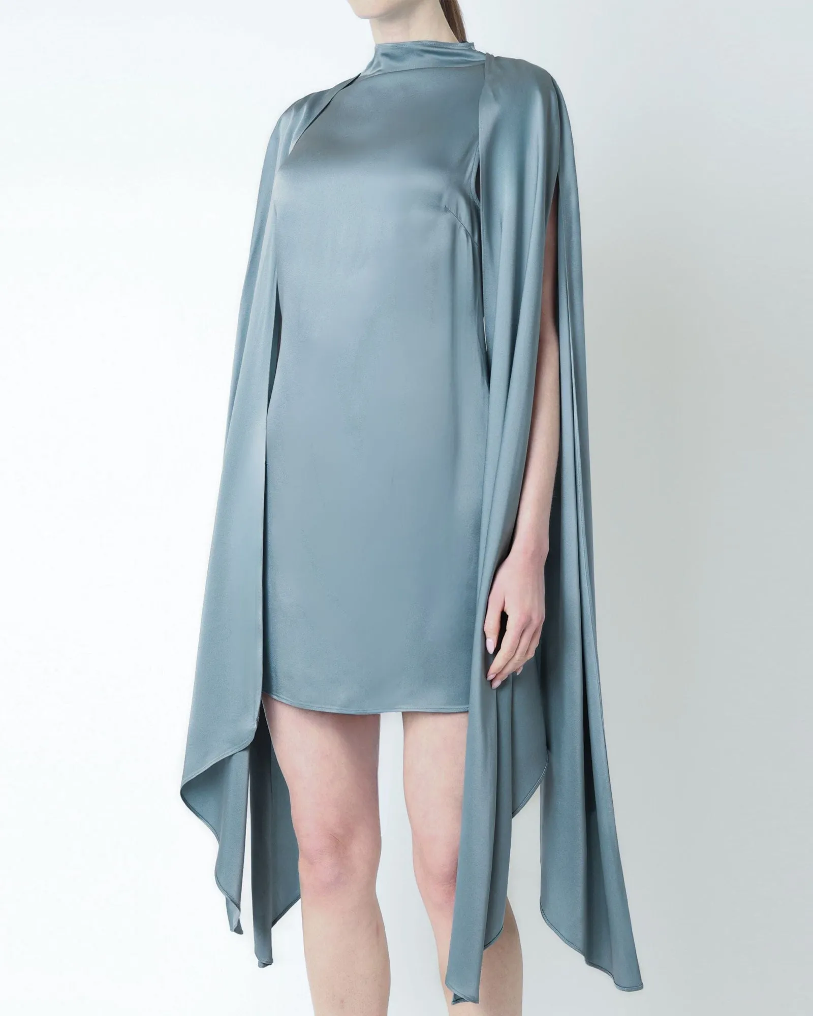 Satin Cape Sleeve Mini Dress sold by TNT Fashion product image thumbnail 3