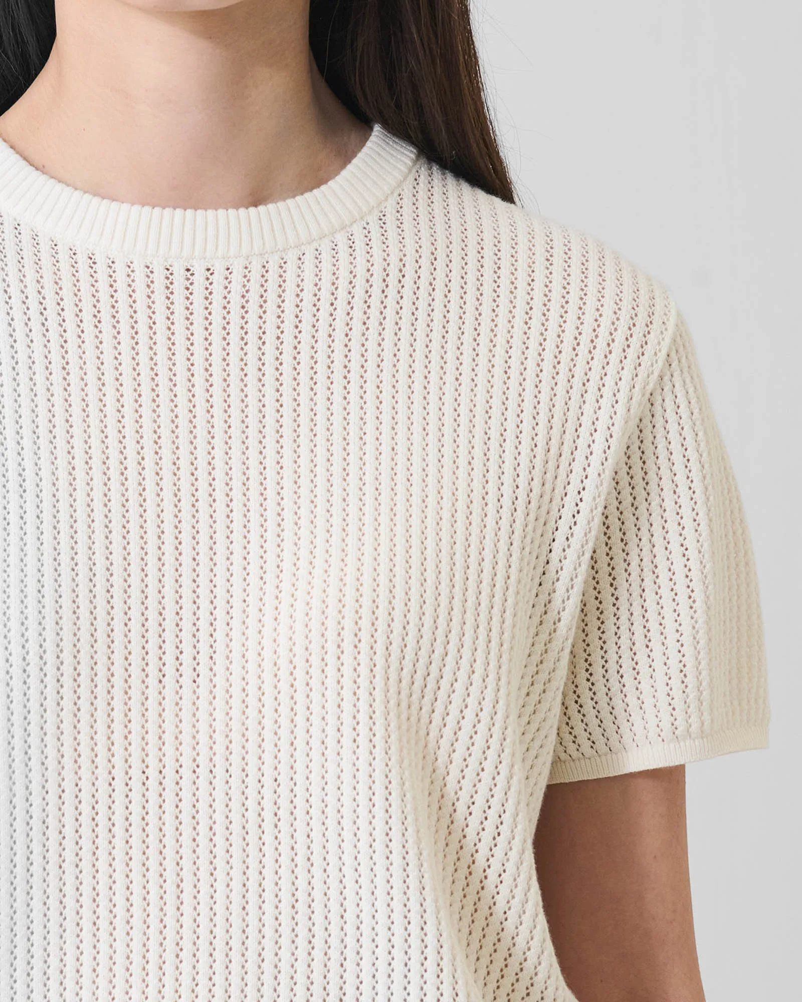 Cotton Cashmere Relaxed Knit Crew Neck sold by TNT Fashion product image thumbnail 3