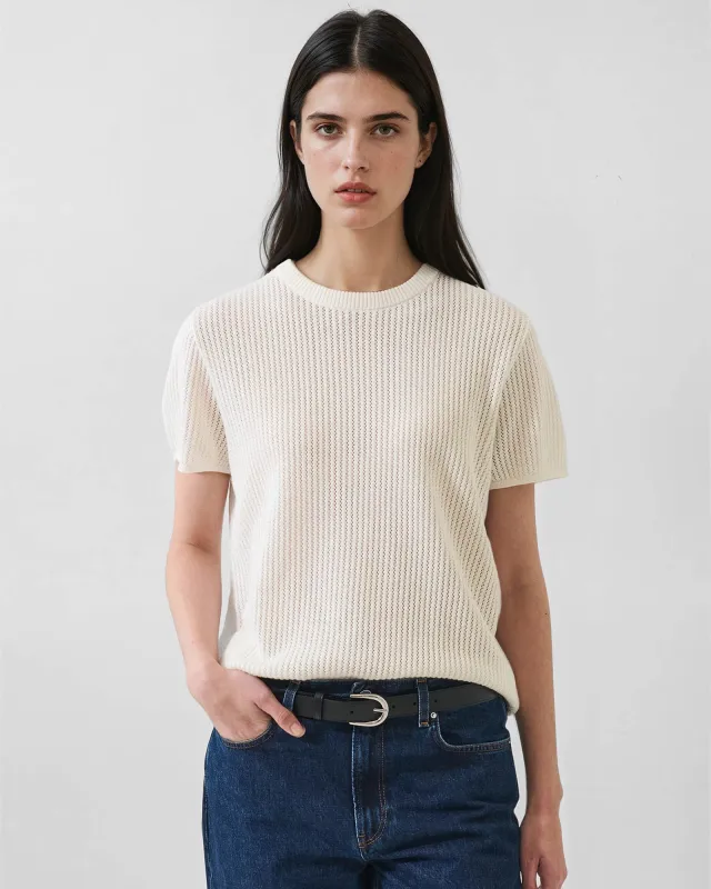 Cotton Cashmere Relaxed Knit Crew Neck sold by TNT Fashion