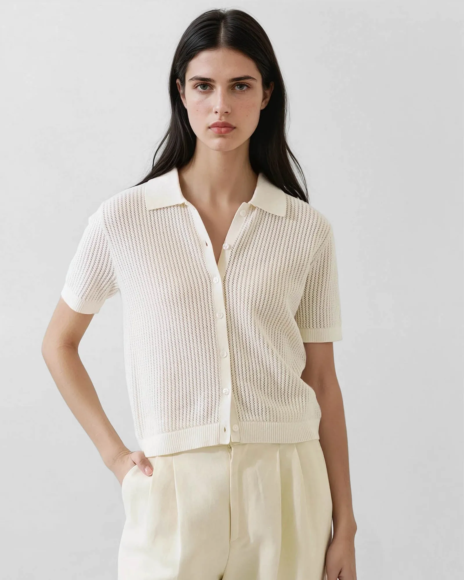 Cotton Cashmere Button-up Knit sold by TNT Fashion product image thumbnail 2