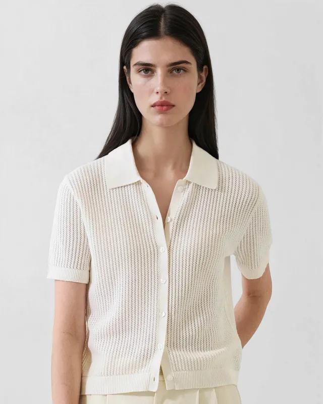 Cotton Cashmere Button-up Knit made by Patrick Assaraf