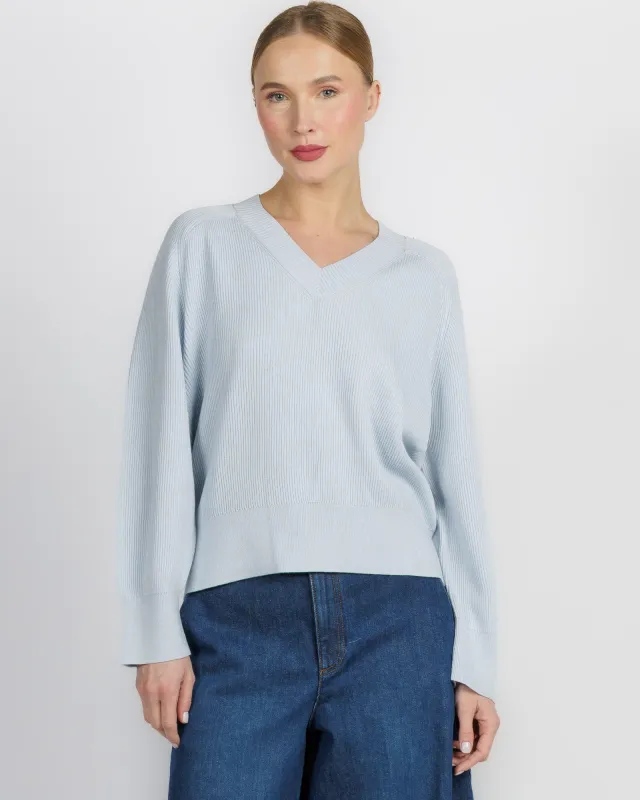 Long Sleeve Rib Raglan Vneck sold by TNT Fashion