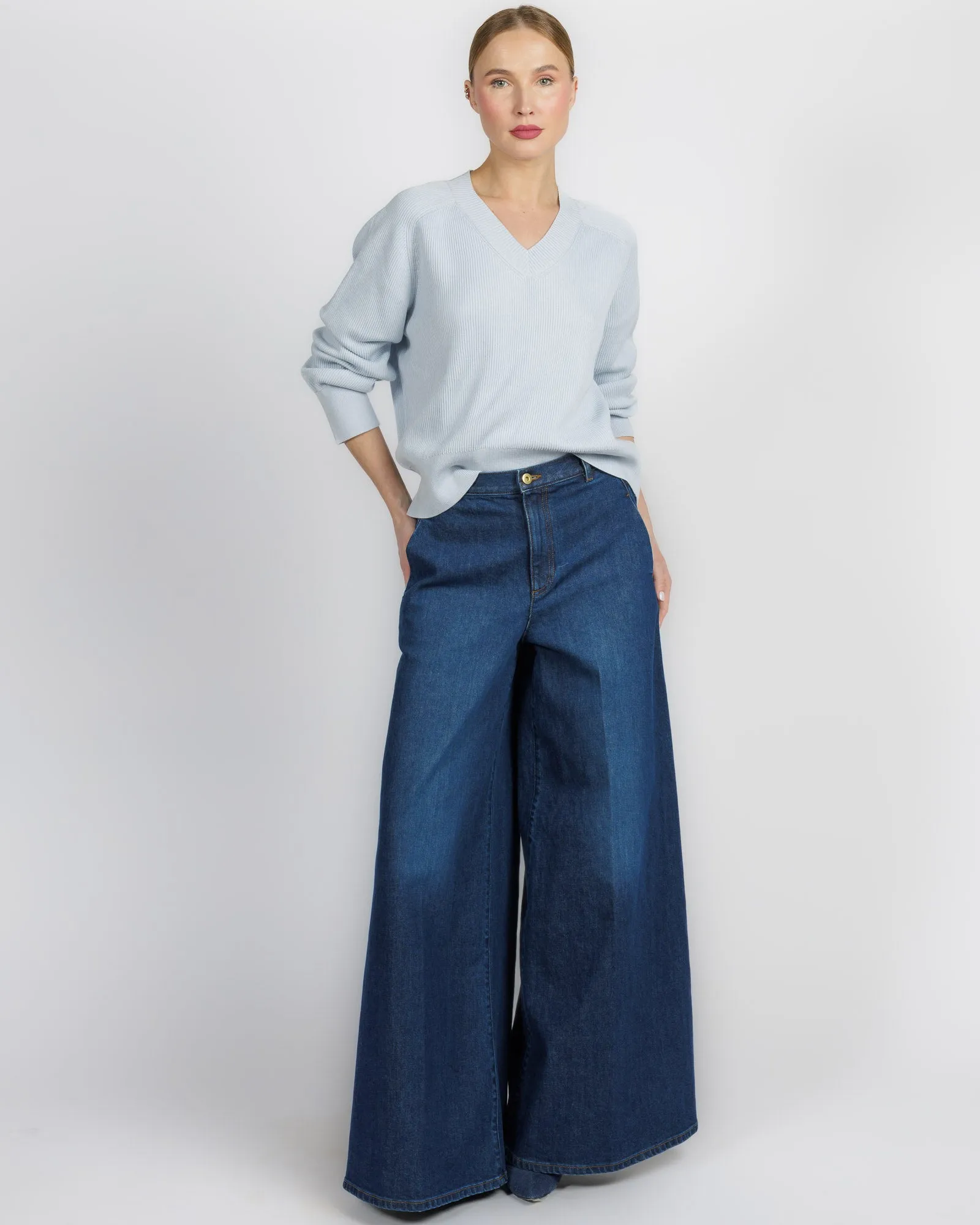 Long Sleeve Rib Raglan Vneck sold by TNT Fashion product image thumbnail 2