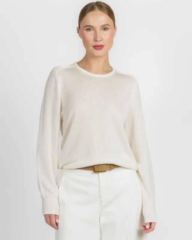 Long Sleeve Saddle Shoulder Crew made by Patrick Assaraf