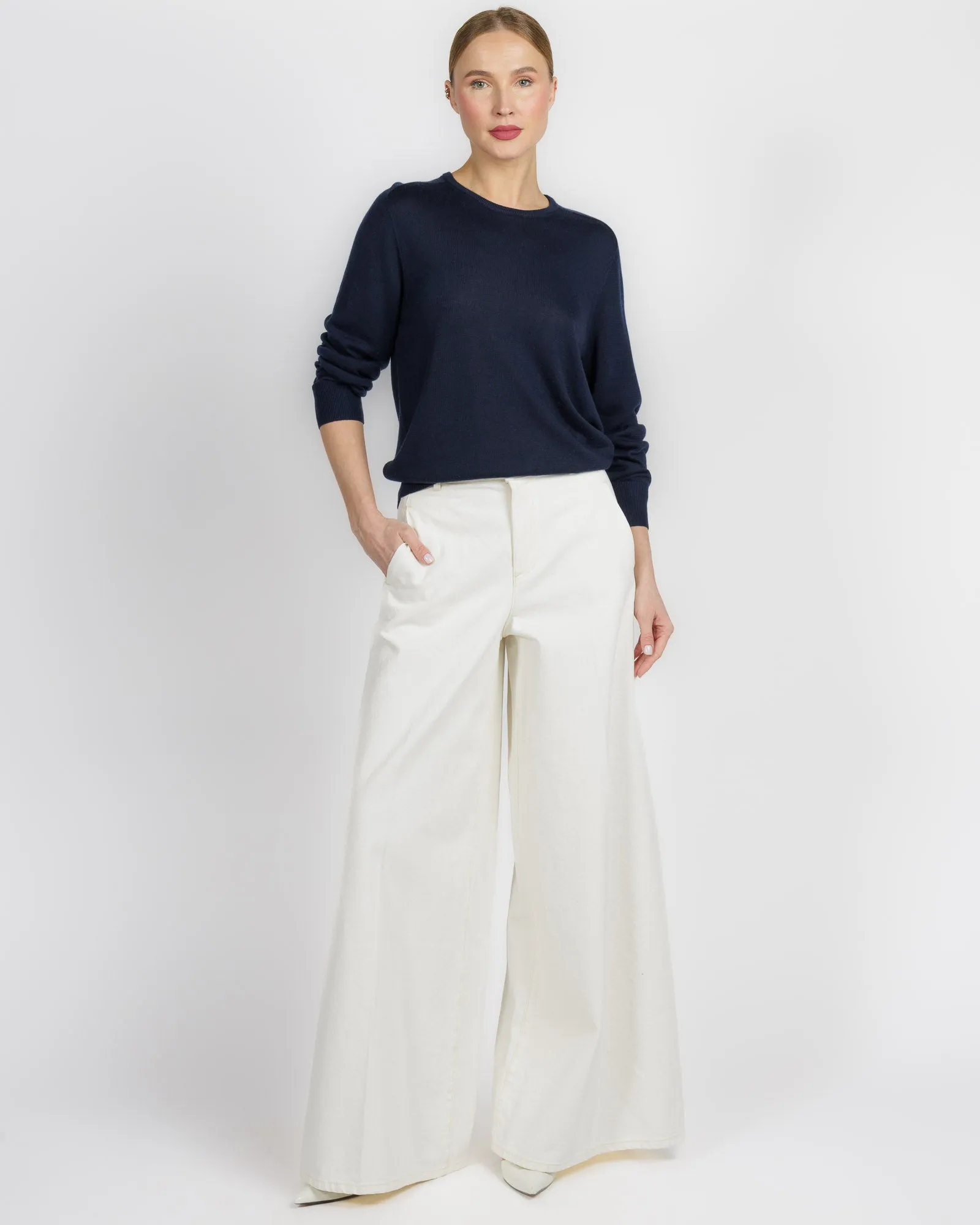 Long Sleeve Saddle Shoulder Crew sold by TNT Fashion product image thumbnail 2