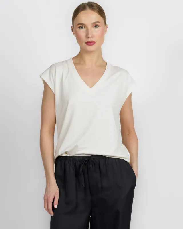 Short Sleeve Iconic V-Neck Dolman T-Shirt sold by TNT Fashion