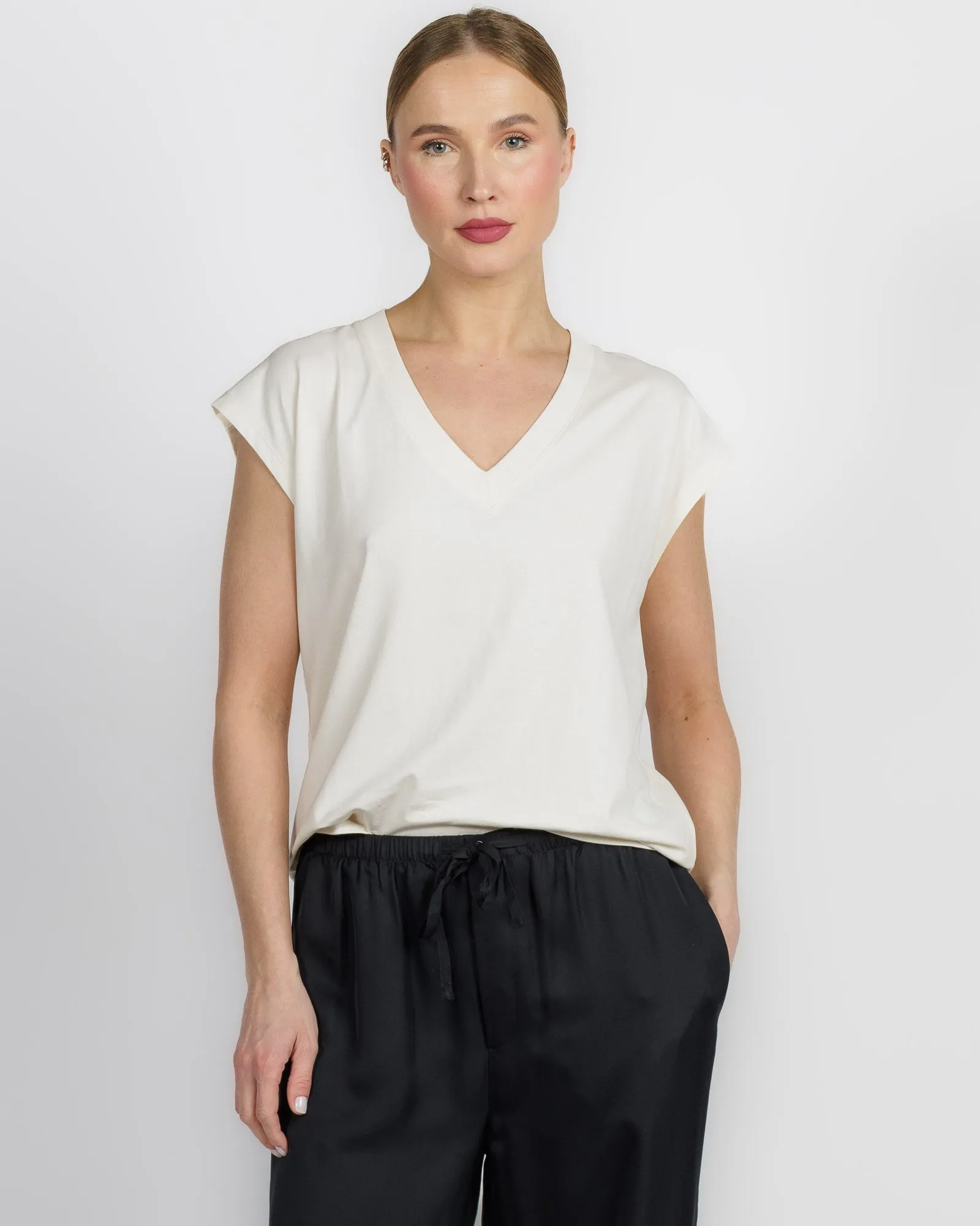 Short Sleeve Iconic V-Neck Dolman T-Shirt sold by TNT Fashion
