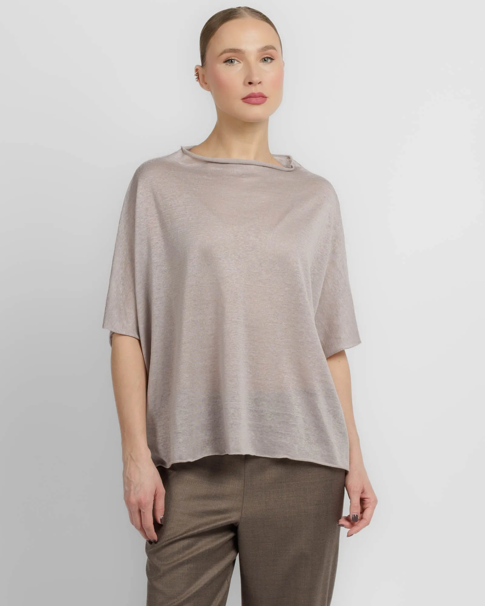 Asymmetric Knit T-Shirt sold by TNT Fashion