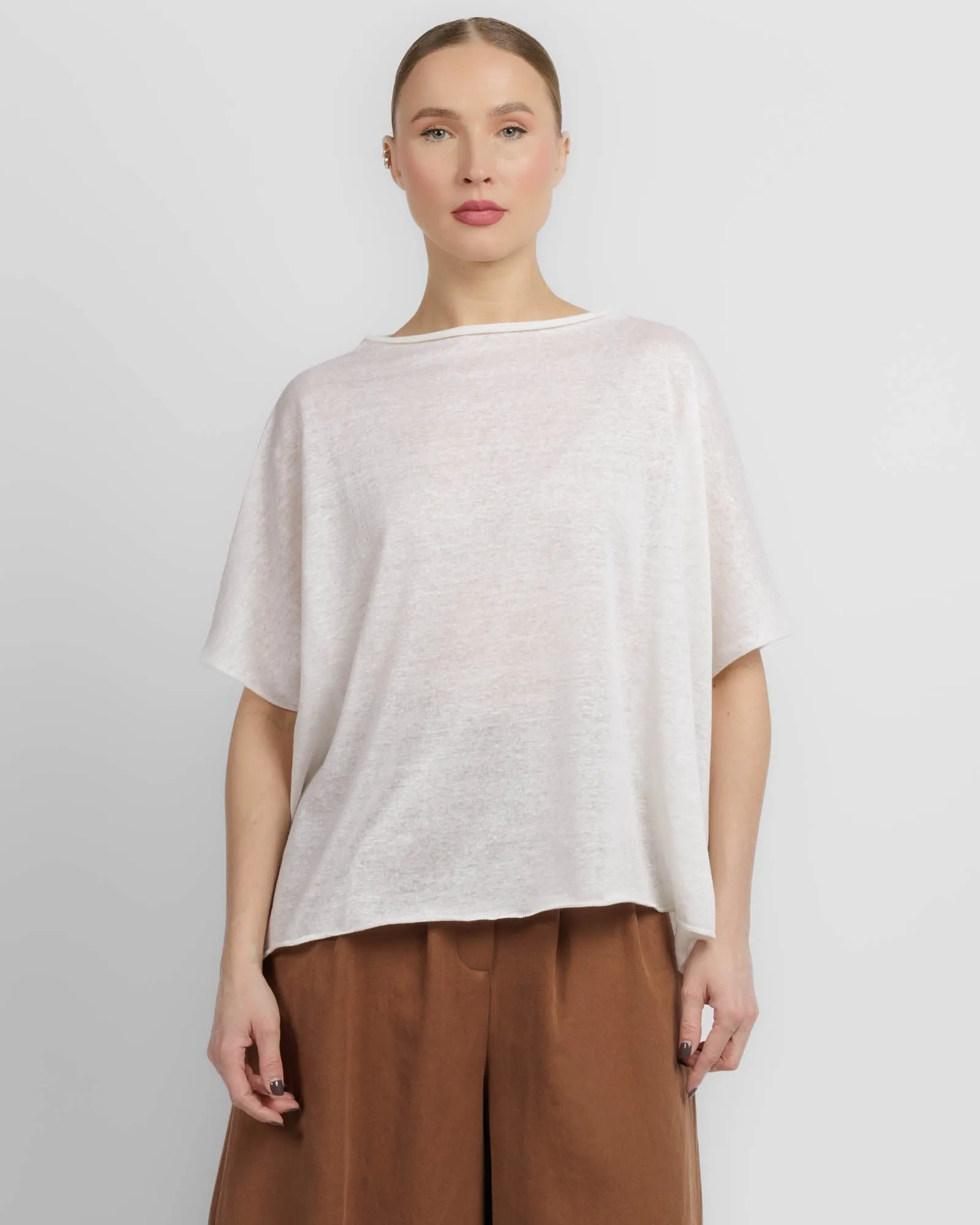 Asymmetric Knit T-Shirt sold by TNT Fashion
