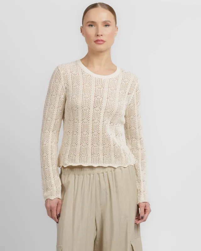 Crochet Crewneck made by White + Warren