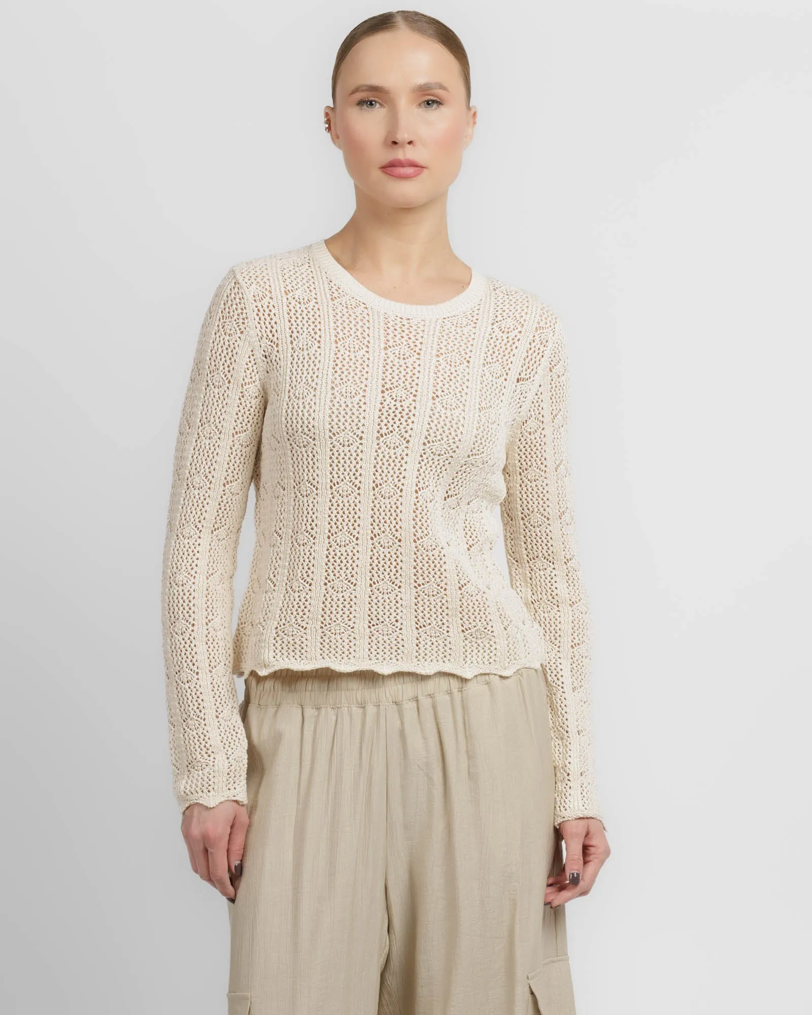 Crochet Crewneck sold by TNT Fashion