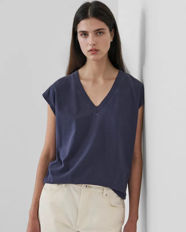 Sublime Reactive Pima Cotton Stretch Dolman V-Neck made by Patrick Assaraf