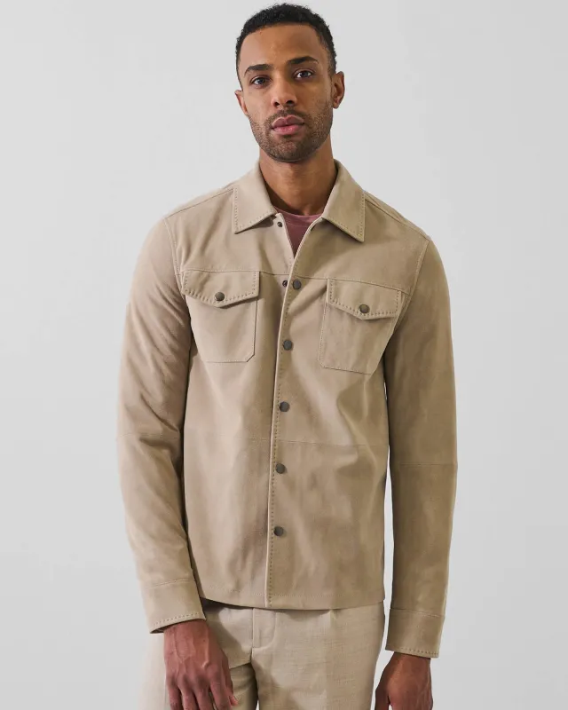 Suede Snap Front Shirt Jacket sold by TNT Fashion