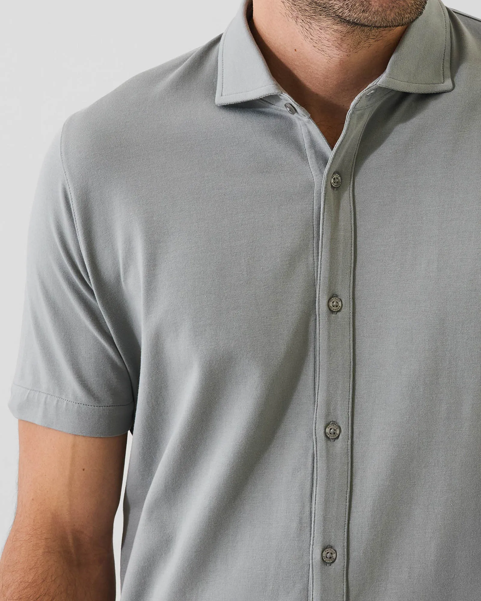 Pima Cotton Stretch Button Front Shirt sold by TNT Fashion product image thumbnail 3