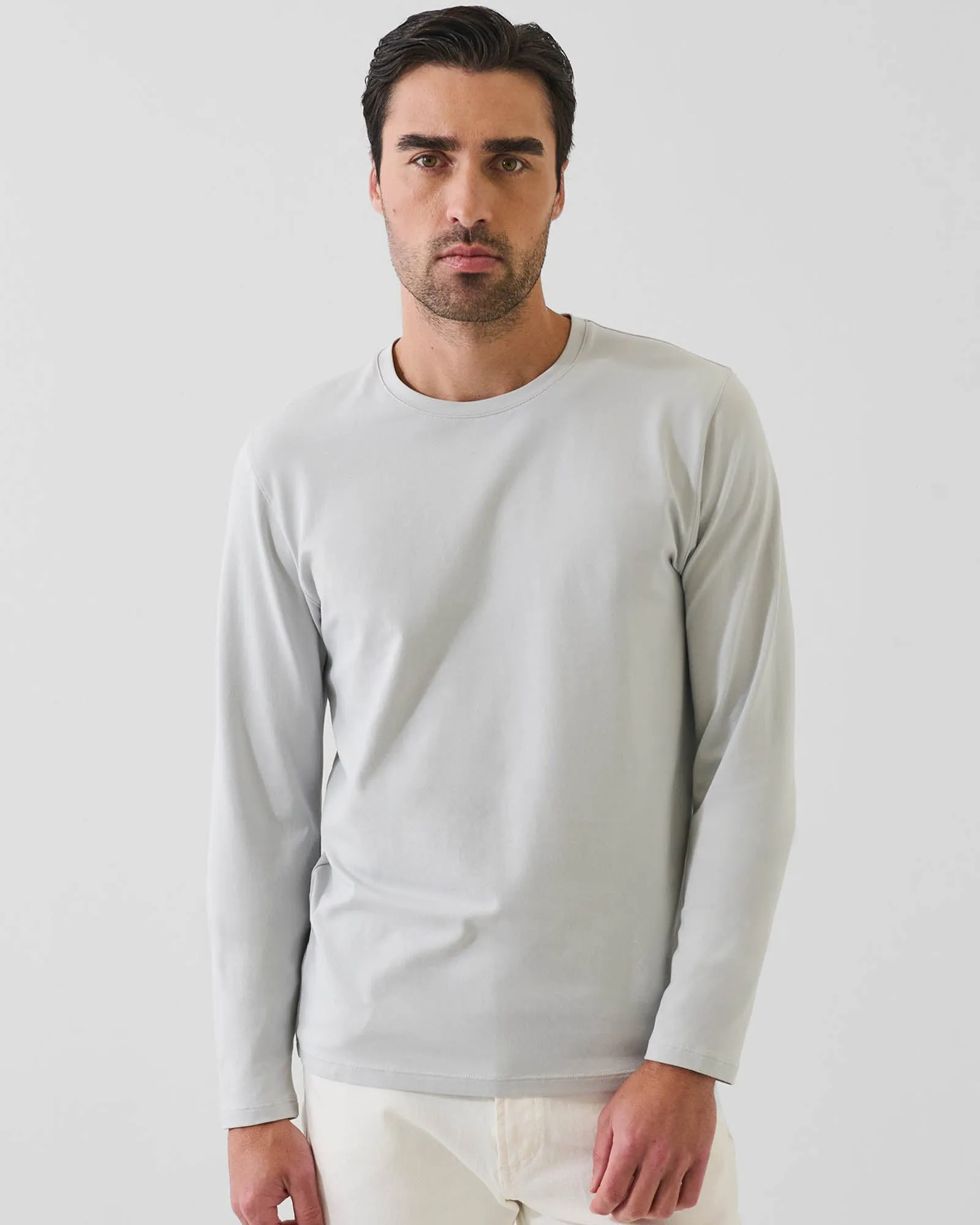 Pima Cotton Stretch Long Sleeve T-Shirt sold by TNT Fashion