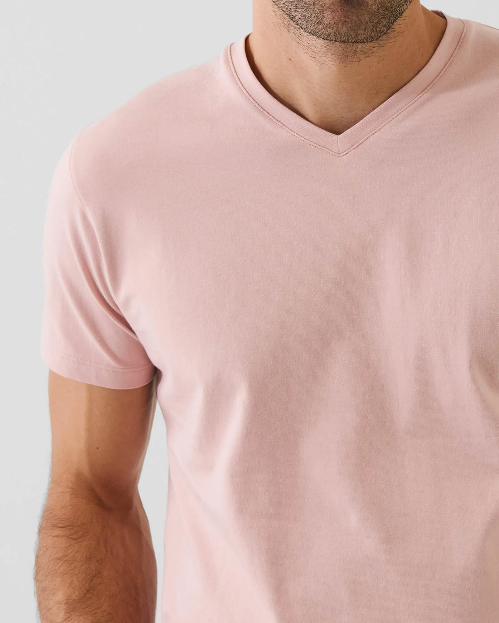 Pima Cotton Stretch V-Neck T-Shirt sold by TNT Fashion product image thumbnail 3