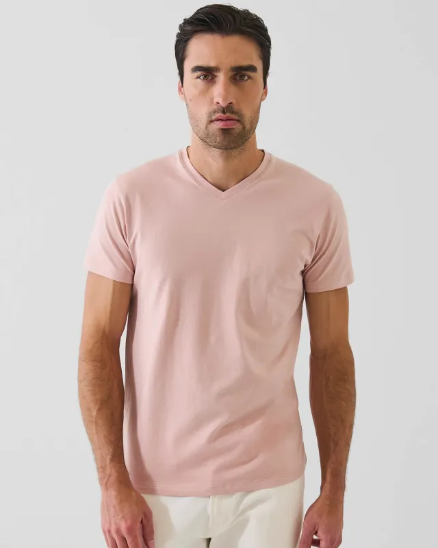 Pima Cotton Stretch V-Neck T-Shirt sold by TNT Fashion