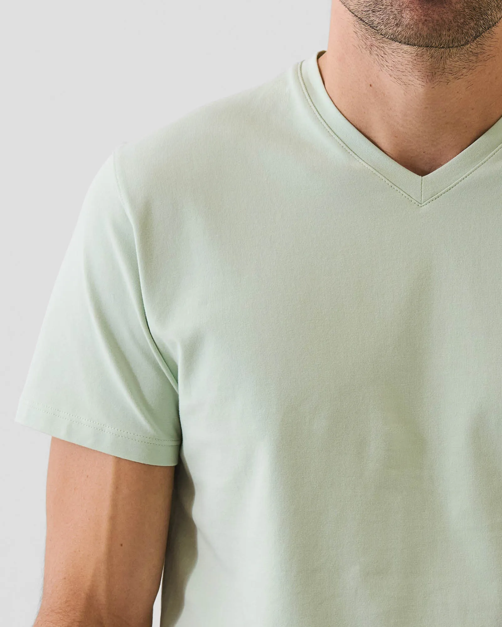 Pima Cotton Stretch V-Neck T-Shirt sold by TNT Fashion product image thumbnail 3