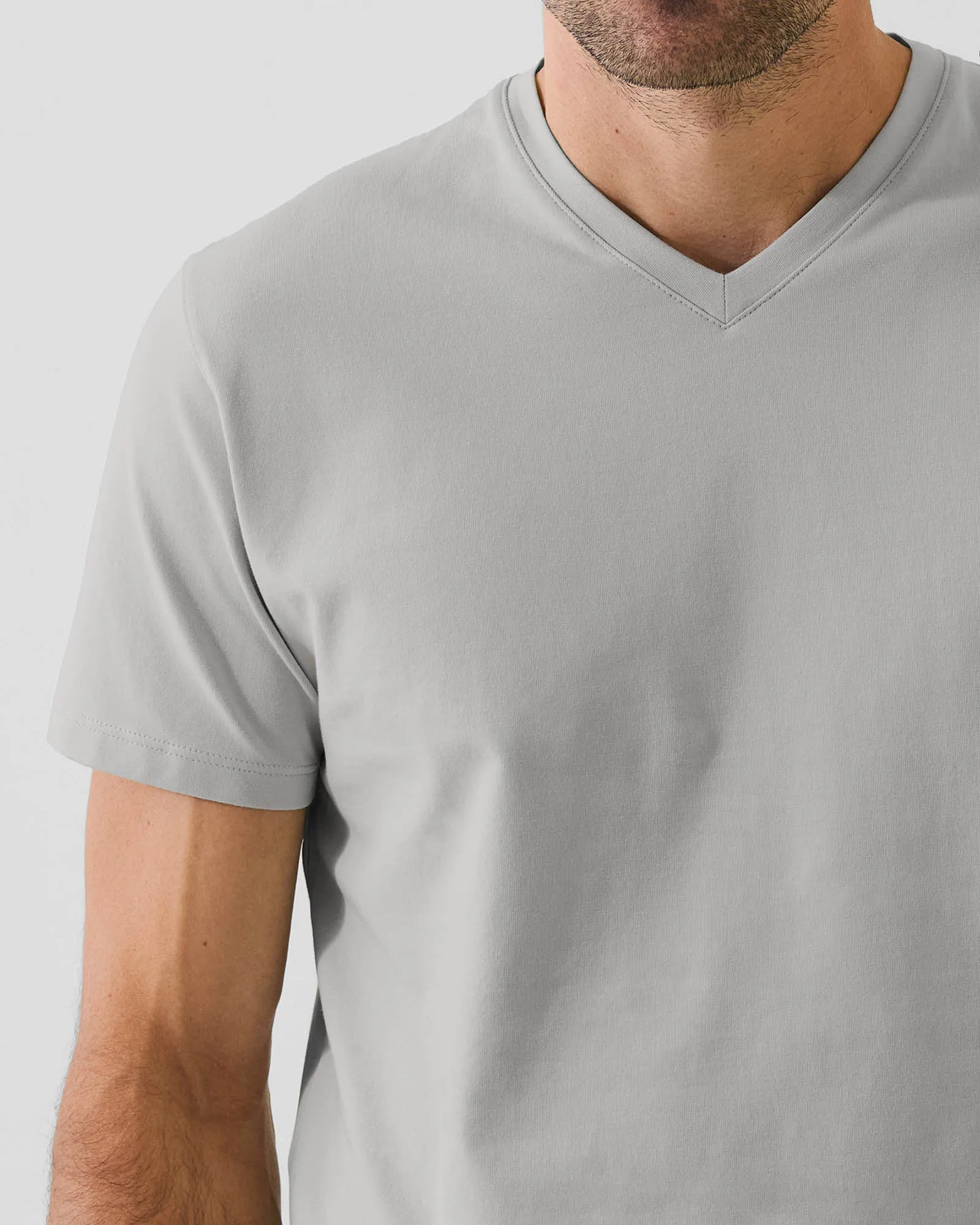Pima Cotton Stretch V-Neck T-Shirt sold by TNT Fashion product image thumbnail 3