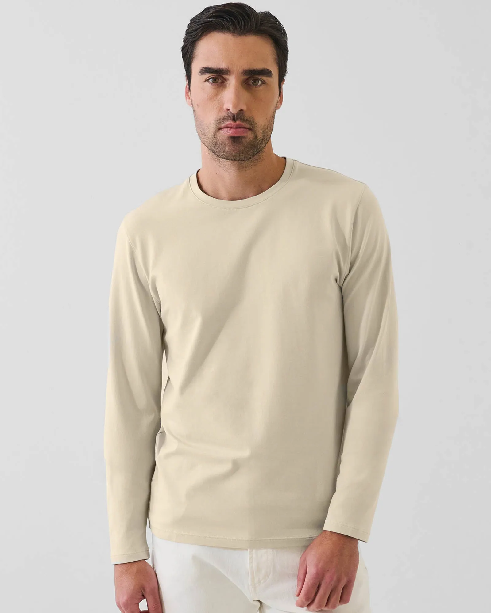 Pima Cotton Stretch Long Sleeve T-Shirt sold by TNT Fashion