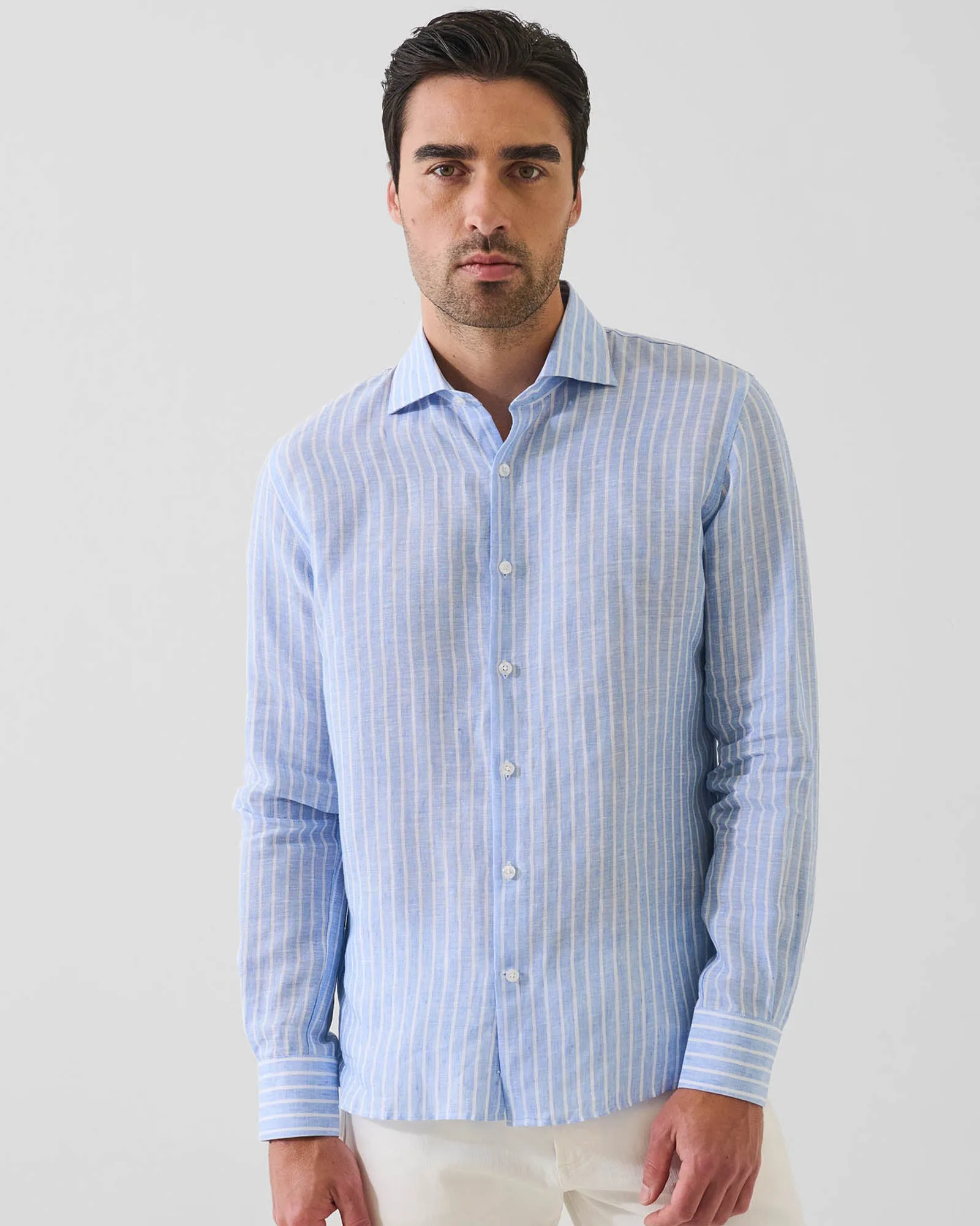 Striped Linen Shirt sold by TNT Fashion product image thumbnail 2