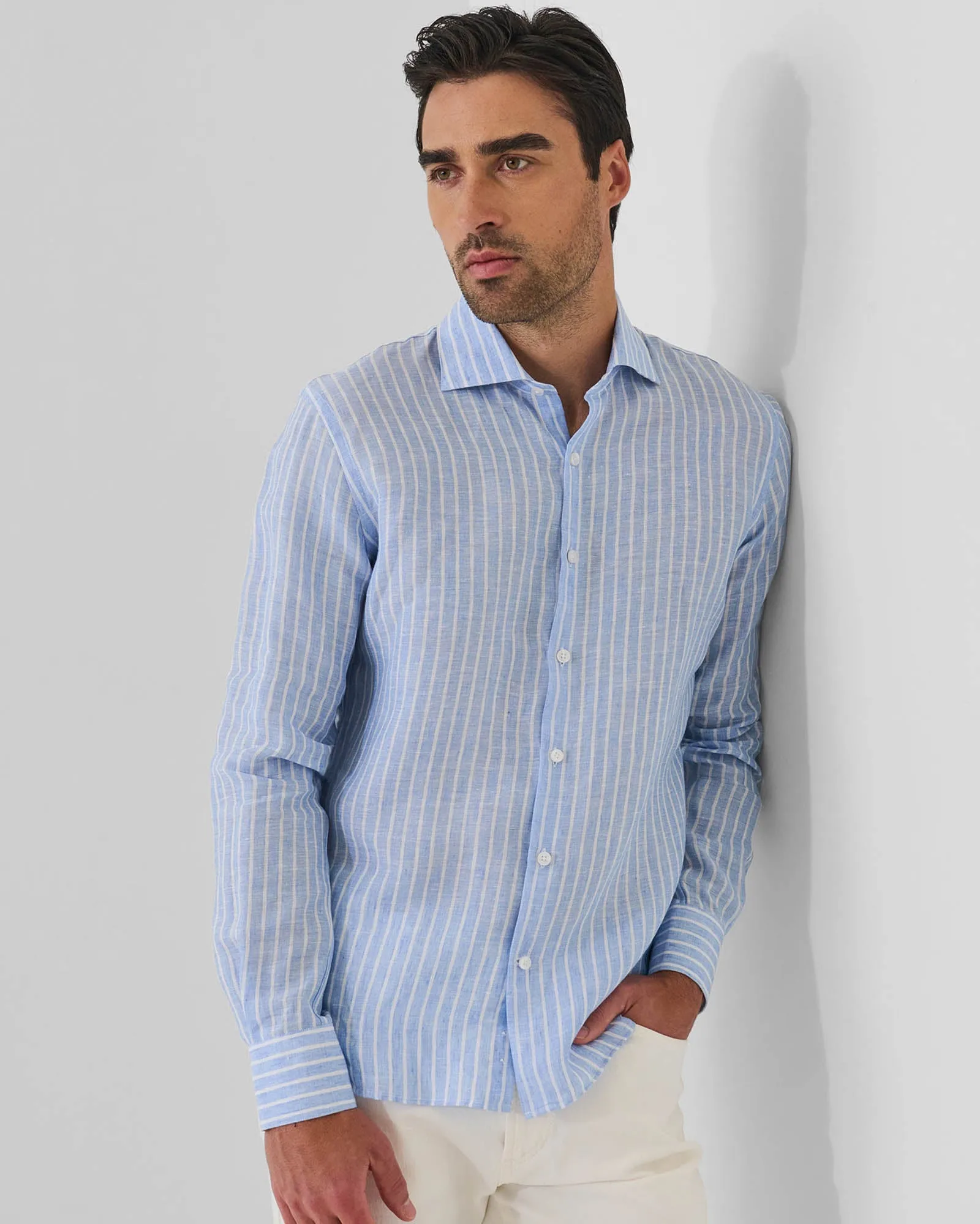 Striped Linen Shirt sold by TNT Fashion