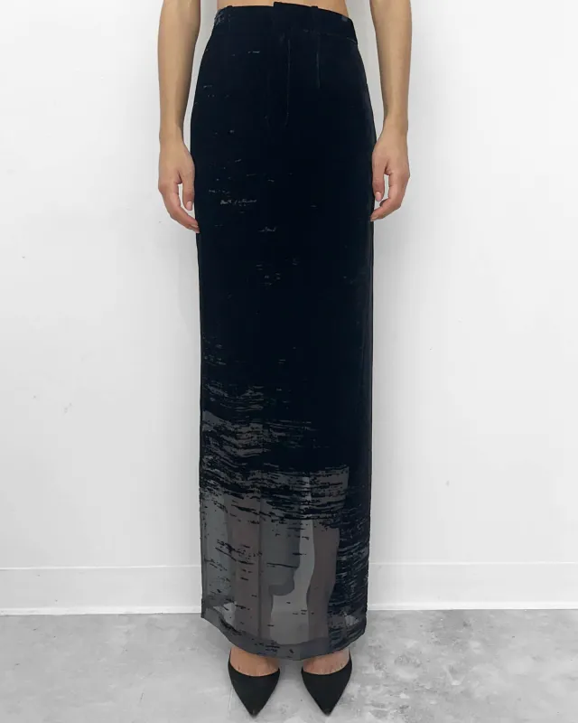 Glitch Maxi Skirt made by GRACE LING