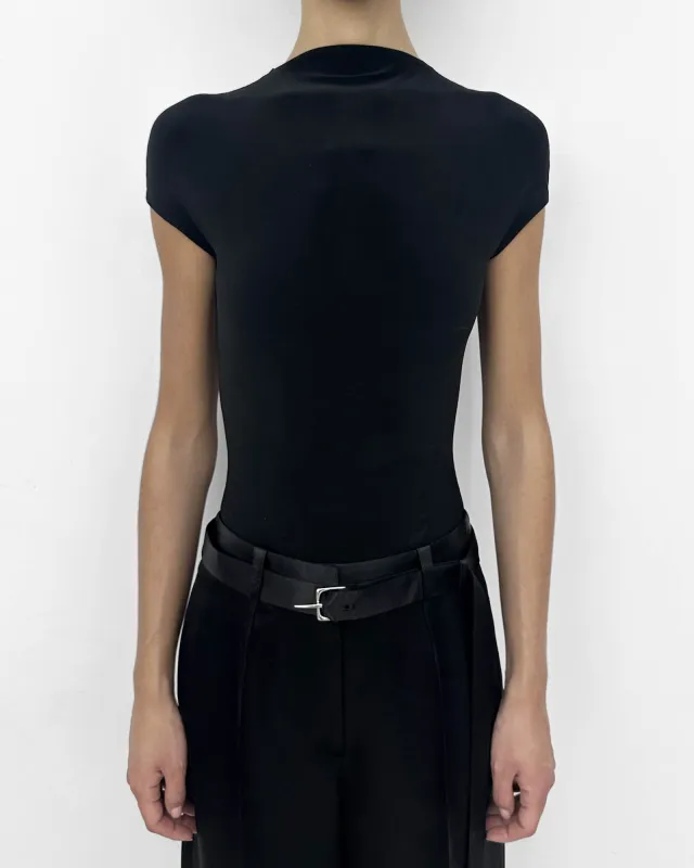 Logo Semi-Mock Bodysuit made by GRACE LING
