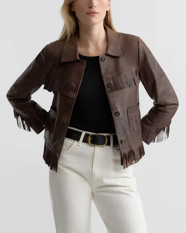 Lazare Fringe Jacket made by Nili Lotan