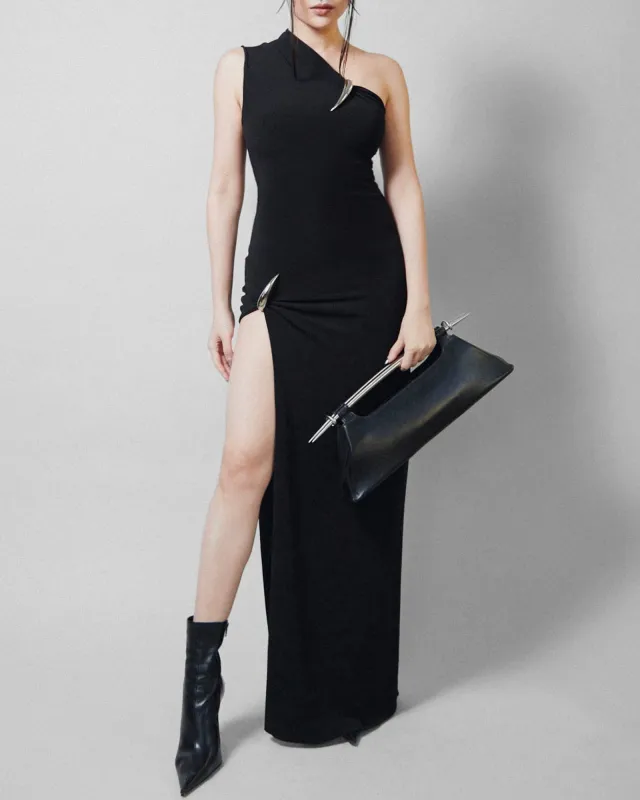 Claw One Shoulder Dress made by GRACE LING