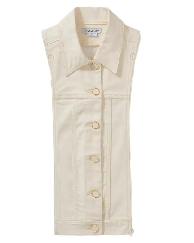 Slate Cotton Twill Dickey made by Veronica Beard