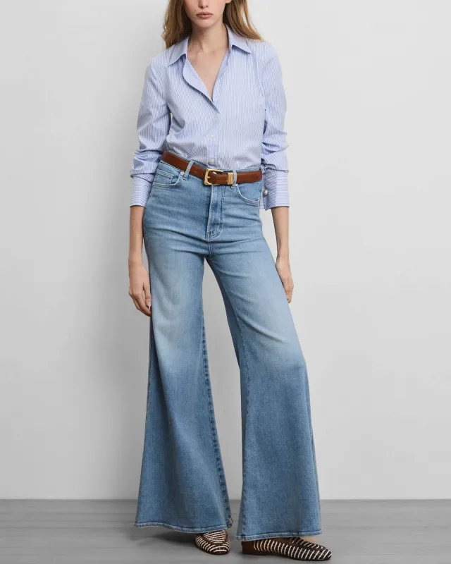 Amelia Striped Button-Down Shirt made by Veronica Beard