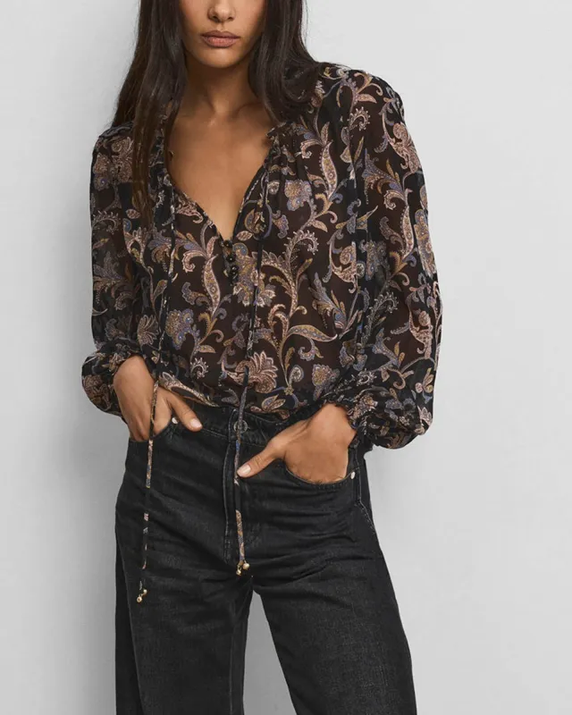 Hickory Paisley Blouse made by Veronica Beard