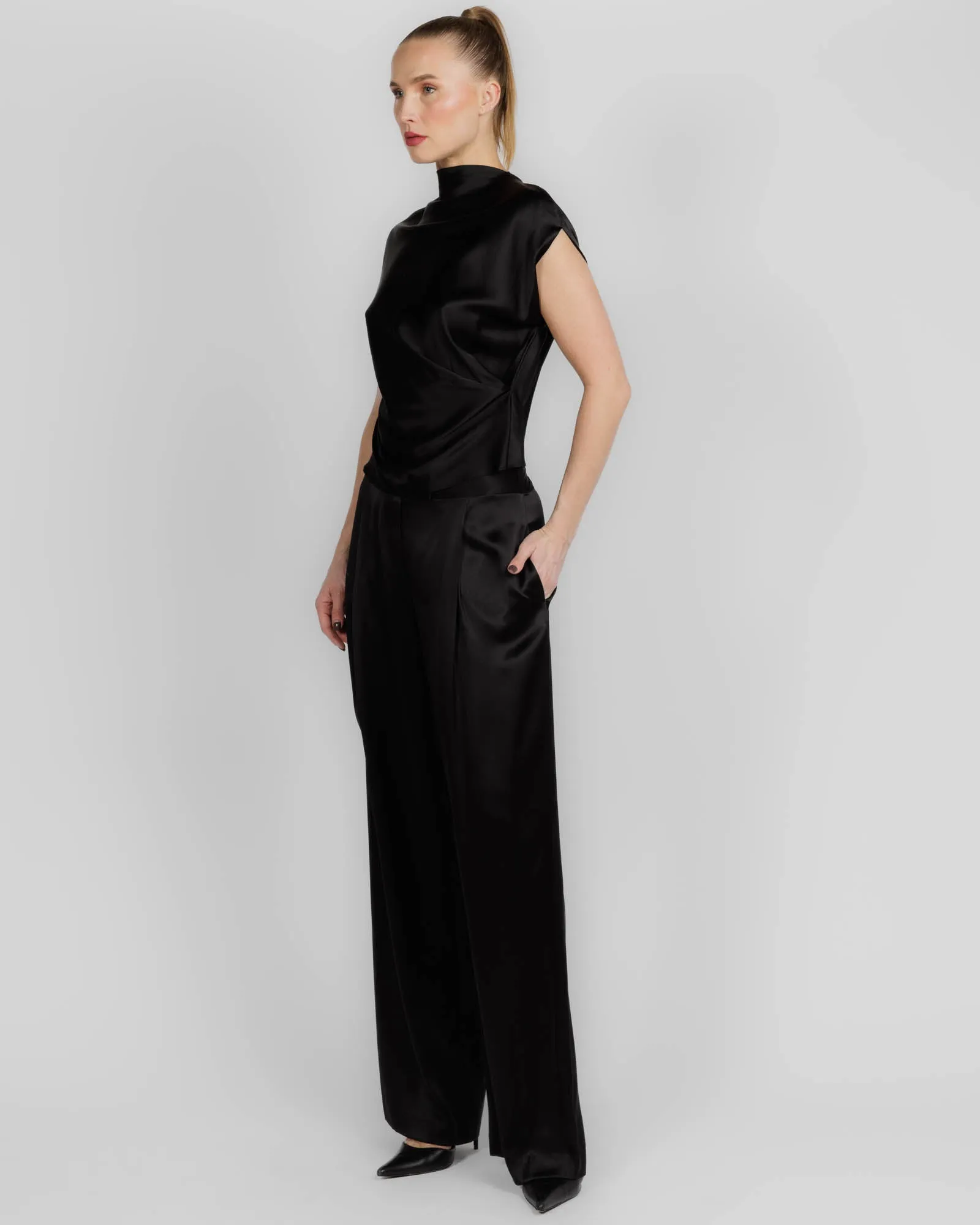High Neck Drape Top sold by TNT Fashion product image thumbnail 4
