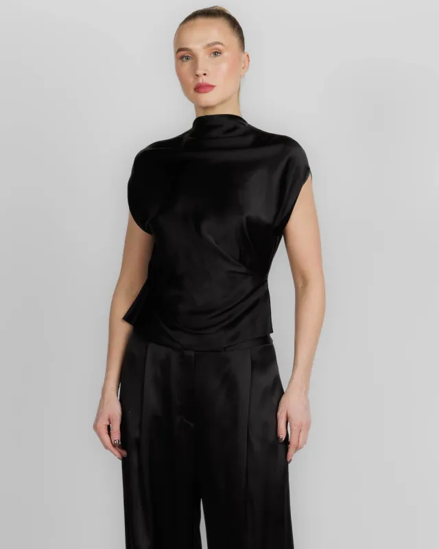 High Neck Drape Top made by TNT Fashion