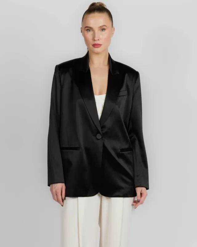 Oversized Silk Blazer made by The Sei