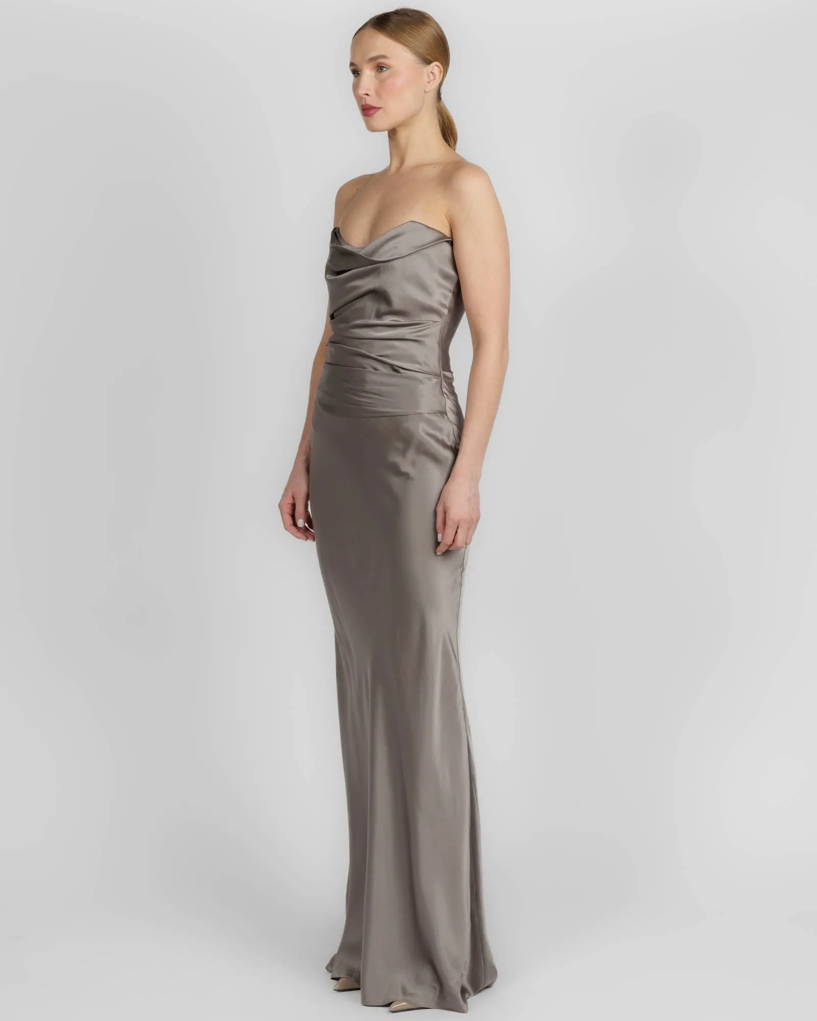 Cowl Bustier Gown sold by TNT Fashion product image thumbnail 4