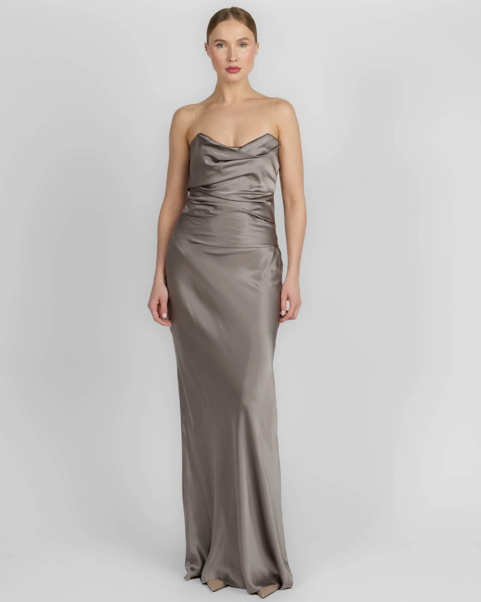Cowl Bustier Gown sold by TNT Fashion