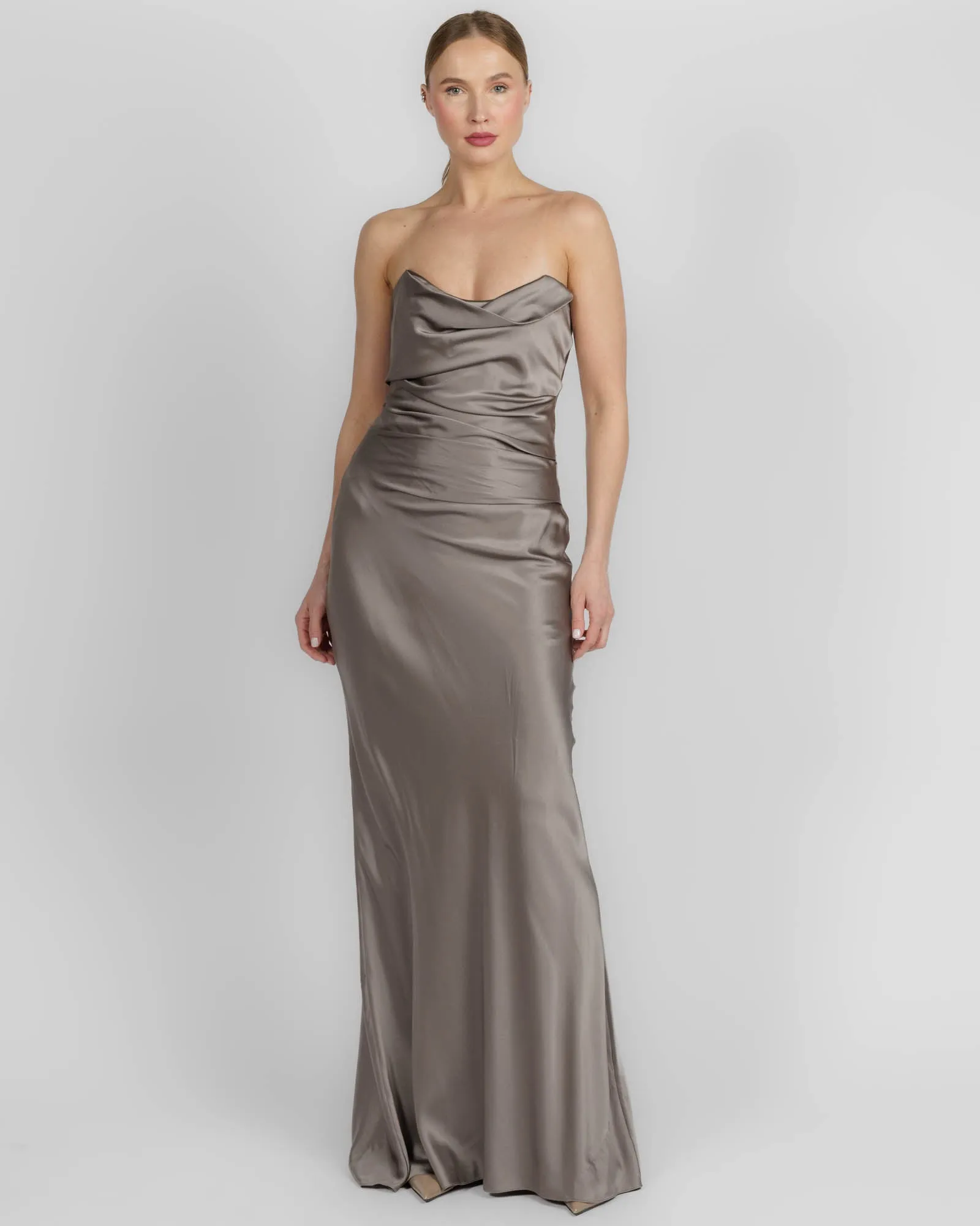 Cowl Bustier Gown sold by TNT Fashion product image thumbnail 3