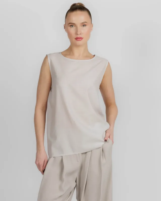 Voile Drape Back Top made by Dusan