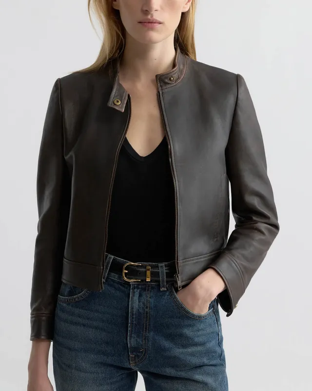 Nico Shrunken Leather Jacket made by Nili Lotan