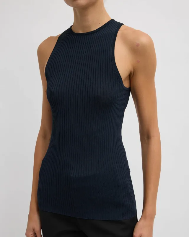 Ribbed Cutout Tank made by Tibi
