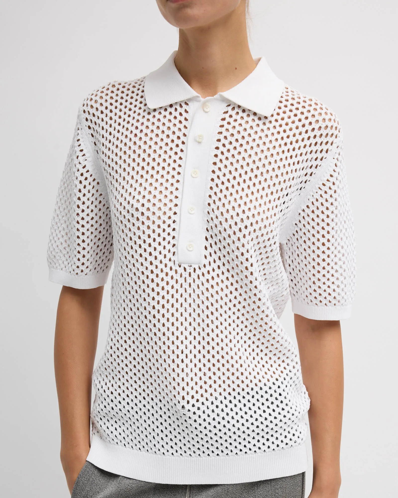 Crochet Slim Polo sold by TNT Fashion