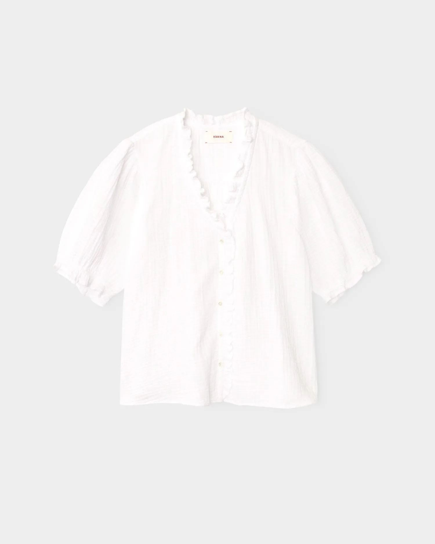 White Jenna Gauze Shirt sold by TNT Fashion product image thumbnail 3