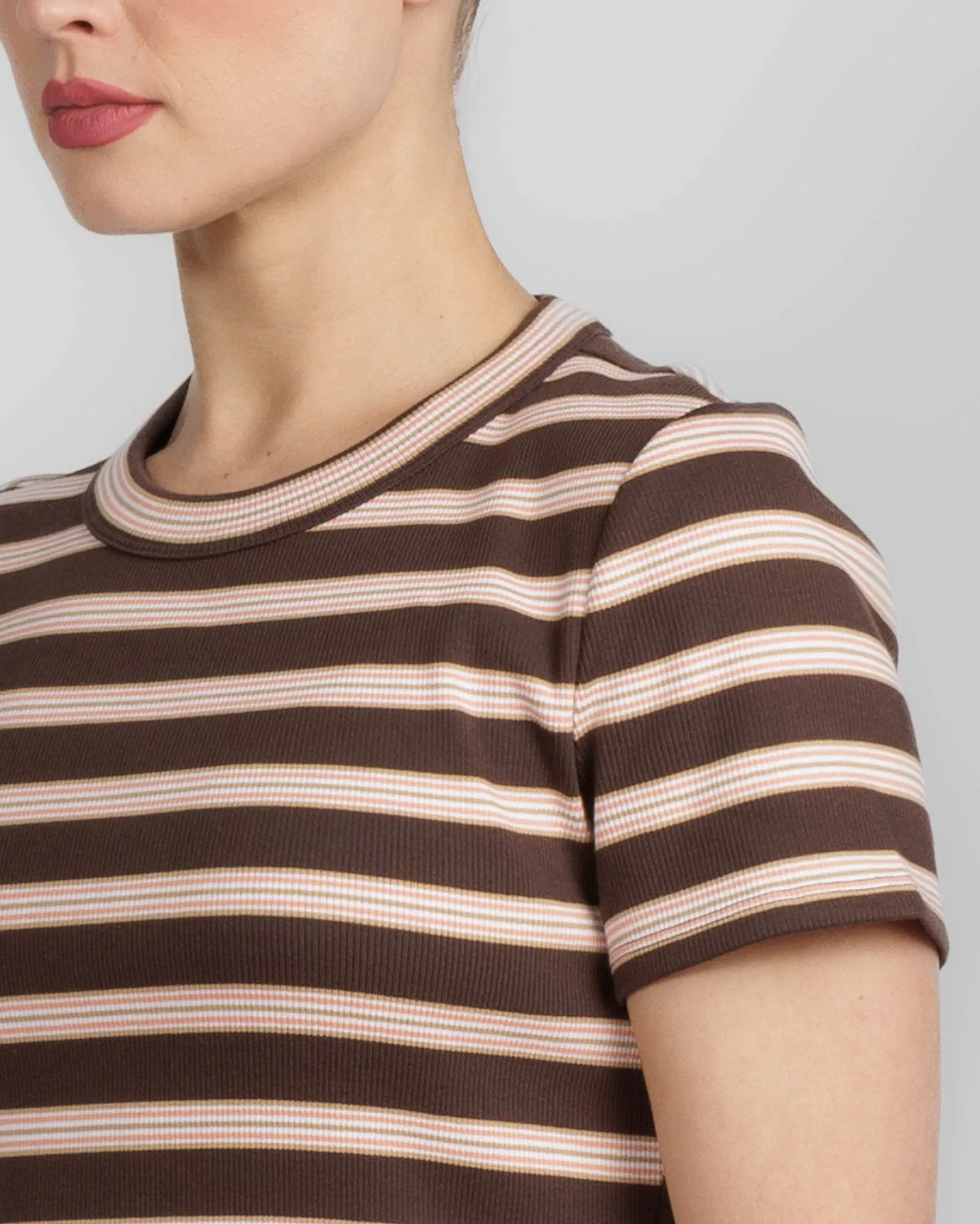 Pruitt Striped Ribbed T-Shirt sold by TNT Fashion product image thumbnail 5