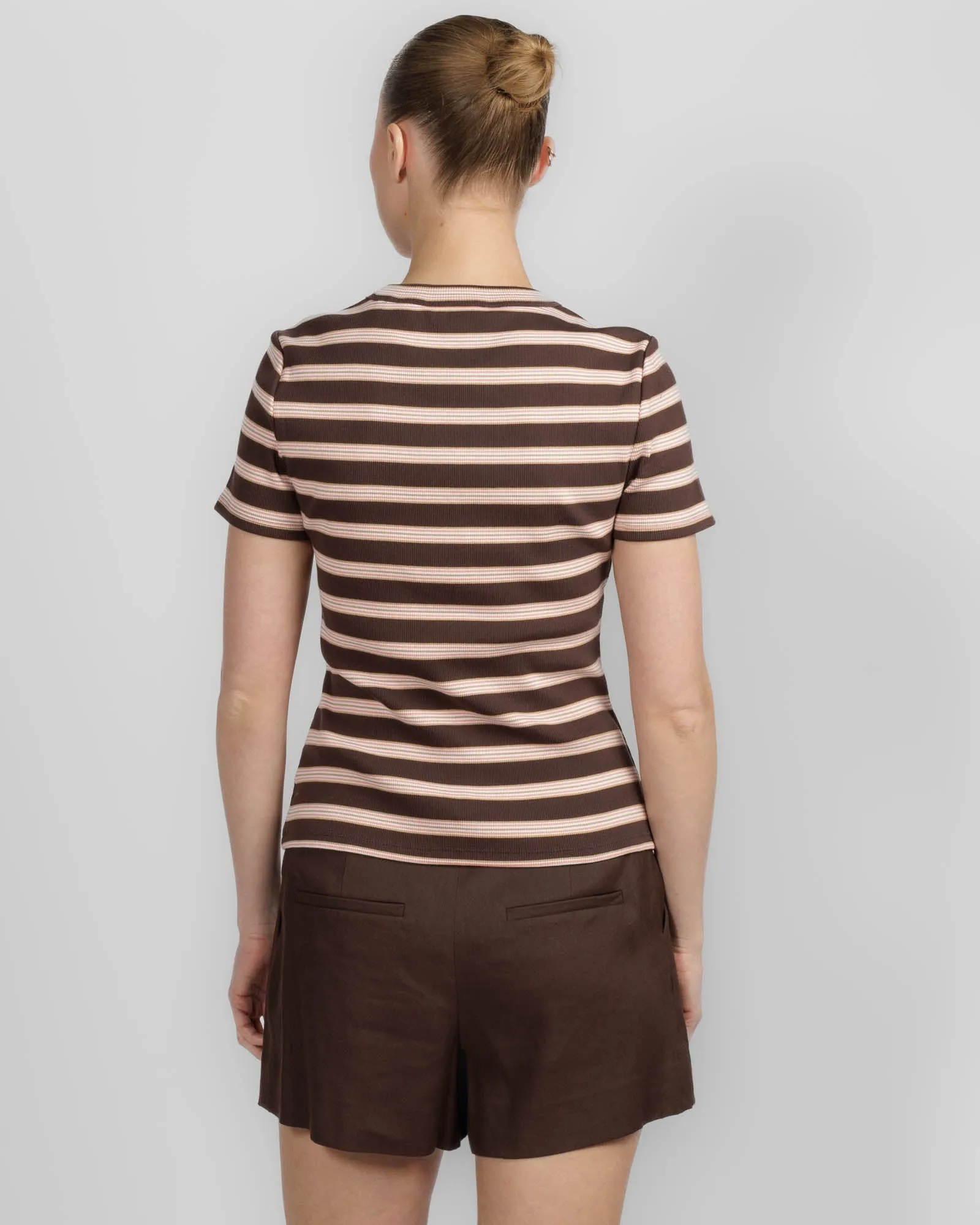 Pruitt Striped Ribbed T-Shirt sold by TNT Fashion product image thumbnail 3