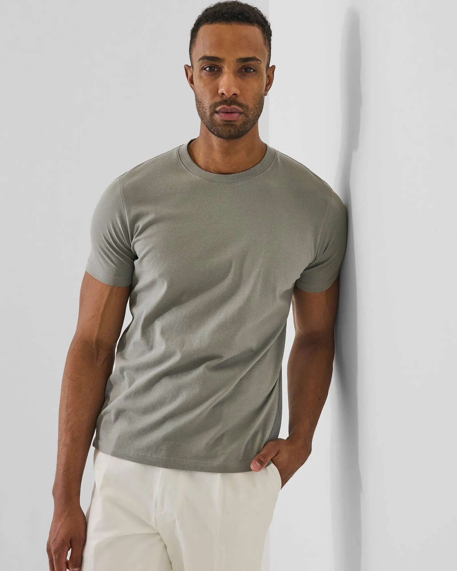 Organic Pima Cotton Crewneck T-Shirt sold by TNT Fashion product image thumbnail 3