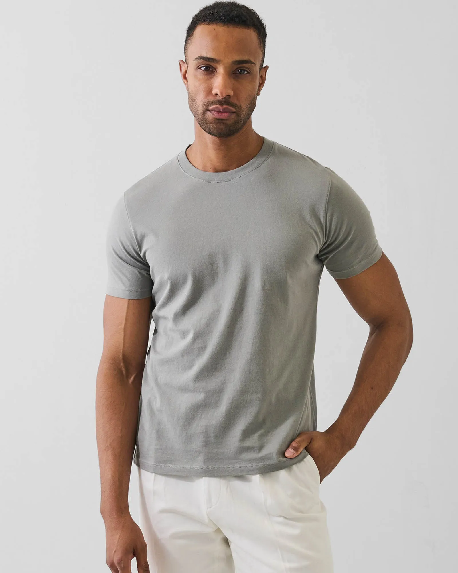 Organic Pima Cotton Crewneck T-Shirt sold by TNT Fashion product image thumbnail 2