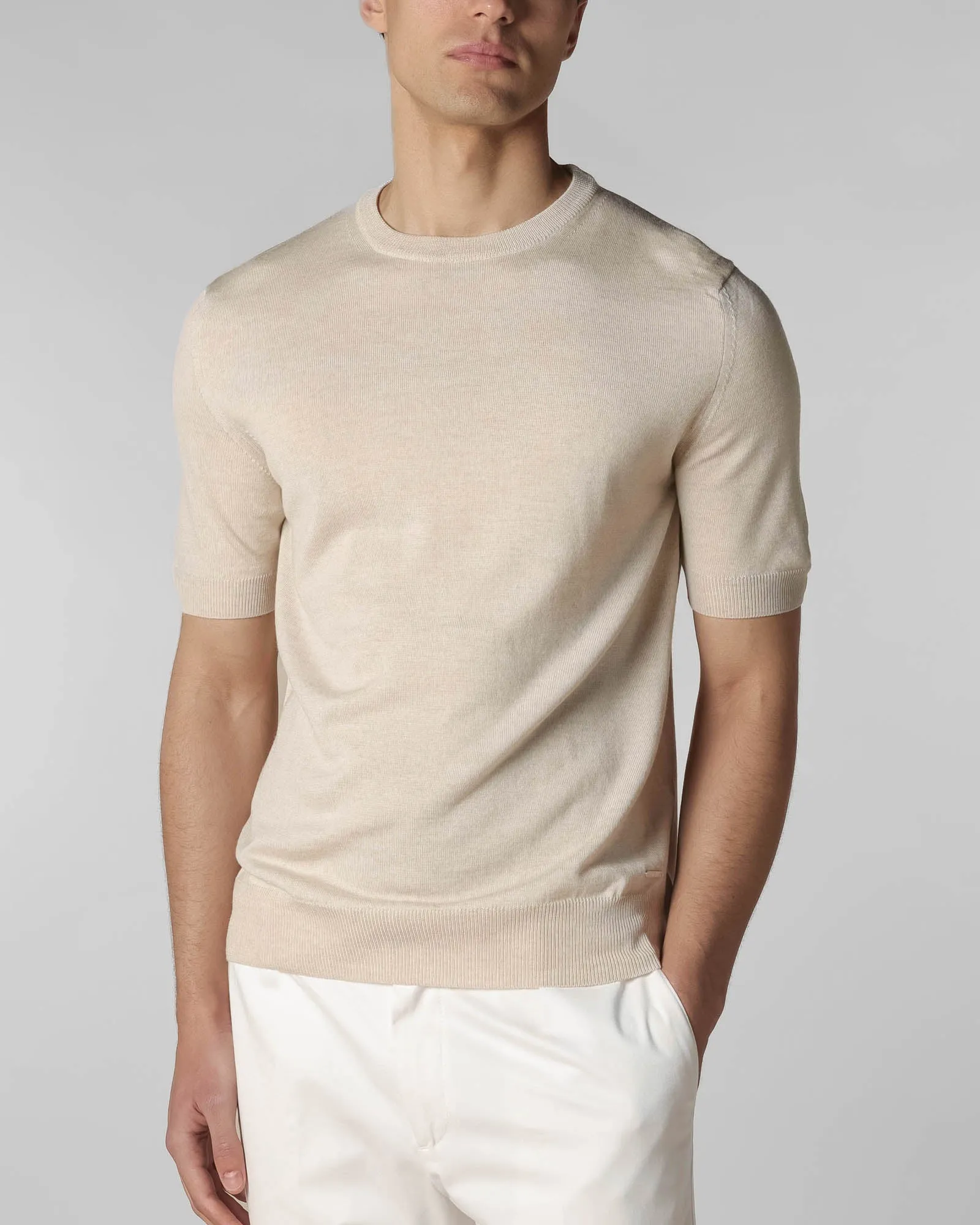Light Beige T-Shirt sold by TNT Fashion